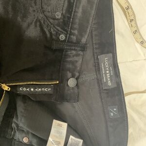 Lucky Brand, velvet pants ,Black ,size 8/29